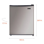 Magic Chef New 17.3 inch Width 1.7 Cu. ft. Compact Refrigerator with Single Door Color in Black