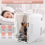 Skincare Fridge, 4L/6 Can Cosmetic Fridge for Bedroom, Office, Car
