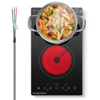 12 inch 3000W 2-Burner Built-In Ceramic Cooktop, Touch Control Radiation-Free ETL Certified