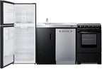 80" Wide All-In-One Kitchenette with Range and Dishwasher