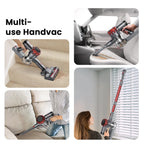 Cordless Vacuum Cleaner, 350W 35Kpa Powerful Stick Vacuum, with LED Display Free-Standing Vacuum Cleaners for Home Pet Hair Carpet Hard Floor S3 (Purple)