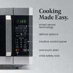 Farberware Smart Sensor Countertop Microwave Oven with LED Lighting & Child Lock, 1.3 Cu Ft