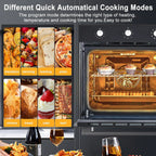 Single Wall Oven 24" Built-In Electric Ovens With Mechanical Knobs Control, 70L, 3000W, 8 Baking Modes, With Air Frying Function, 3D Surround Heating With Double-Layered Glass Door