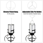 Turkey Fryer Kit, 30QT Aluminum Turkey Deep Fryer & 10QT Fish Fryer Kit w/Baskets & Stand, 54000 BTU Propane Burner, Thermometer, Marinade Injector, Turkey Rack & Rack Lifter, for Outdoor Cooking
