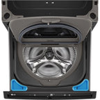 LG WD300CB 1.0 Cu. Ft. SideKick Black Steel Top Load HE Pedestal Washer