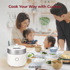 CUCKOO 3-Cup Induction Heating Twin Pressure Rice Cooker, Nonstick Pot, 15 Cooking Modes, Voice Guide