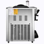 BENTISM Commercial Ice Cream Maker, 22-30L/H Yield, 2200W Countertop Soft Serve Machine w/ 2x6L Hopper 2L