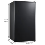 Mainstays 3.3 Cu. ft. Single Door Mini Refrigerator, Black