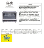37in. Full Size Countertop Convection Oven, Commercial Oven, 208-240V NSF