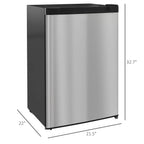 Resenkos Upright Freezer, 3 Cu Ft Small Freezer with Reversible Single Door, Smart Thermostat Control, Apartment, Silver