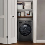 LG 5 Cu. Ft. Black Steel Electric All-in-One Washer Dryer Combo