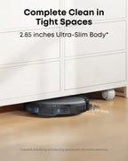 eufy C10 Robot Vacuum with Self Emptying Station, Edge Expansion Brush, 2.85-Inch Ultra-Slim Body, Carpet Cleaning