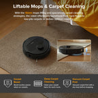 Roborock Qrevo Series Robot Vacuum and Mop, Auto Mop Washing&Drying, 8000Pa Suction, Self-Emptying, Anti-Tangle Brushes, Smart Obstacle Avoidance (QV 35A)