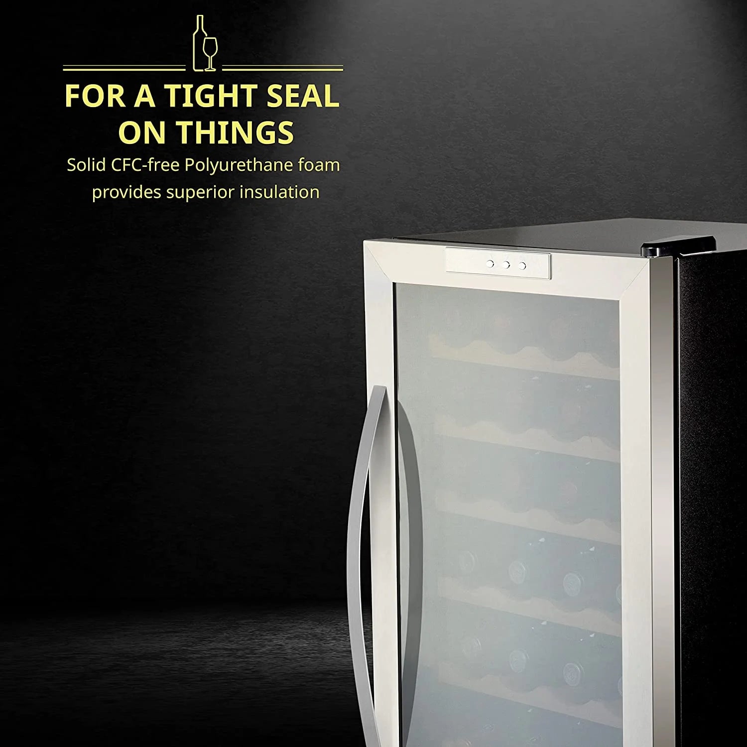 Schmecke 24-Bottle Freestanding Wine Cooler - Black