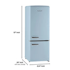 iio 7 cu. ft. Retro refrigerator with bottom freezer