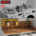 Washer Dryer Countertop with Non-slip Pads,Depth Double Layer Organizer for Washer and Dryer Laundry Hamper Counter Storage,Gray�� Matte