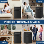 Frestec 3.2 cu. Ft.  Double Door mini fridge Compact Refrigerator, Black