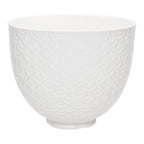 KitchenAid 5-Quart Mermaid Lace Ceramic Bowl, White, KSM2CB5TWM