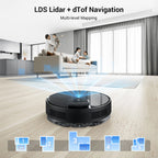Viomi Smart Robot Vacuum V3 Max Duster Vacuum & Mop for Multi Floors, Black