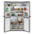 Whirlpool Counter Depth 4 Door Refrigerator, Metallic Steel, 36", 19.4 cu ft