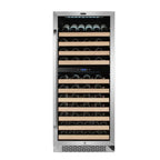 Whynter 24 inch Wine Cooler Refrigerator, 46 Bottle Wine Fridge, Freestanding & Built-in with Reversible Glass Door