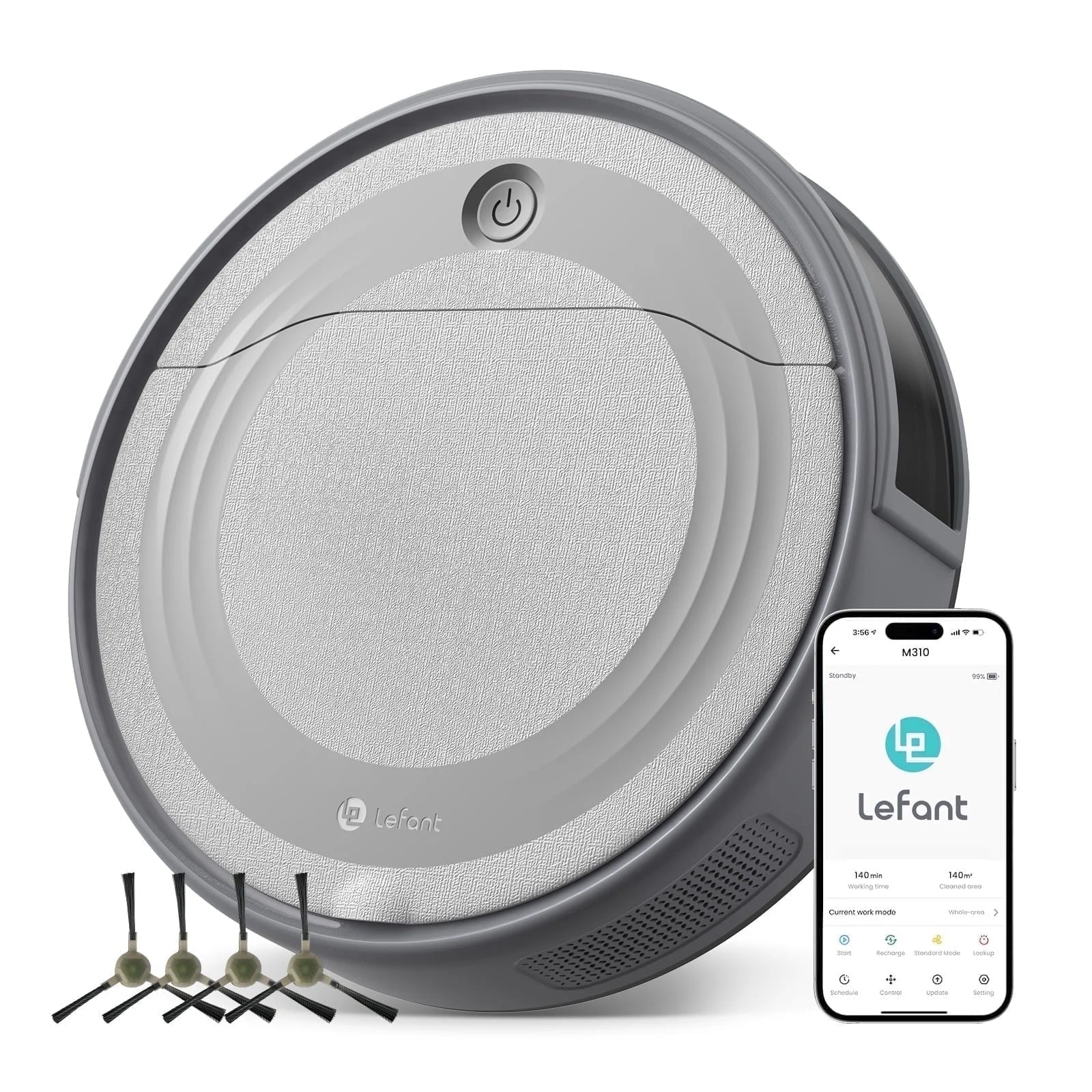 Lefant Robot Vacuum Cleaner with 4500Pa Suction, PSD Obstacle Avoidance, APP/Remote/Voice Control,Ideal for Pet hair, M310