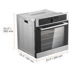 KFFKFF Solo Wall Oven, 24" Electrically Integrated Wall Oven with 16 Culinary Functions, 2.68 Cu.Ft Electric Wall Ovens with Timing Device, 3150W Electric Oven inclusive of Baking Rack and Tray