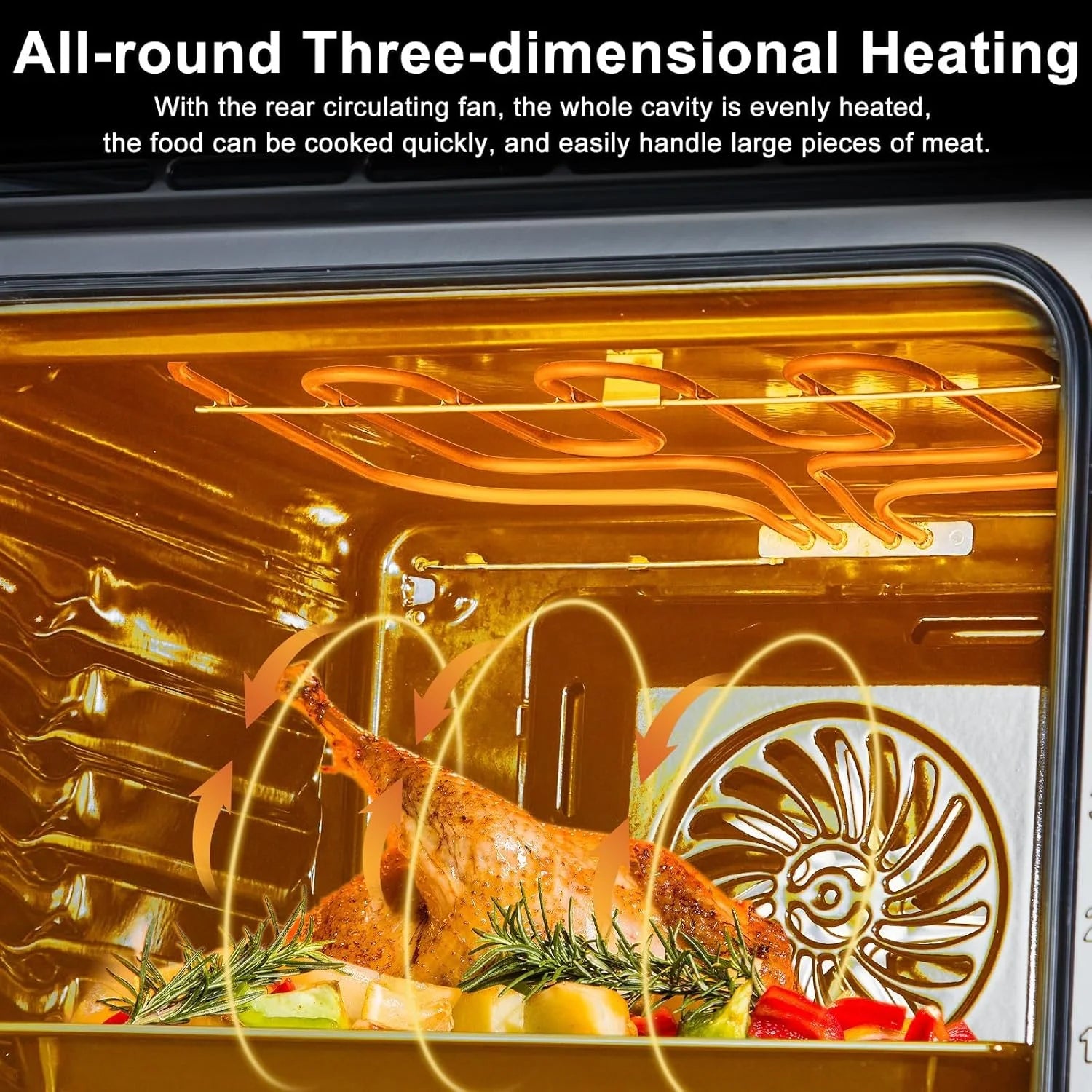 24 Inch Electric Single Wall Oven, 2.5 Cu.ft Built-in Convection System with 8 Cooking Functions in Stainless Steel, Touch Control
