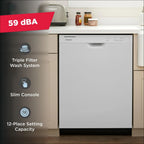 Amana ADB1400AMS Built-In Dishwasher with Front Control, 59 dB