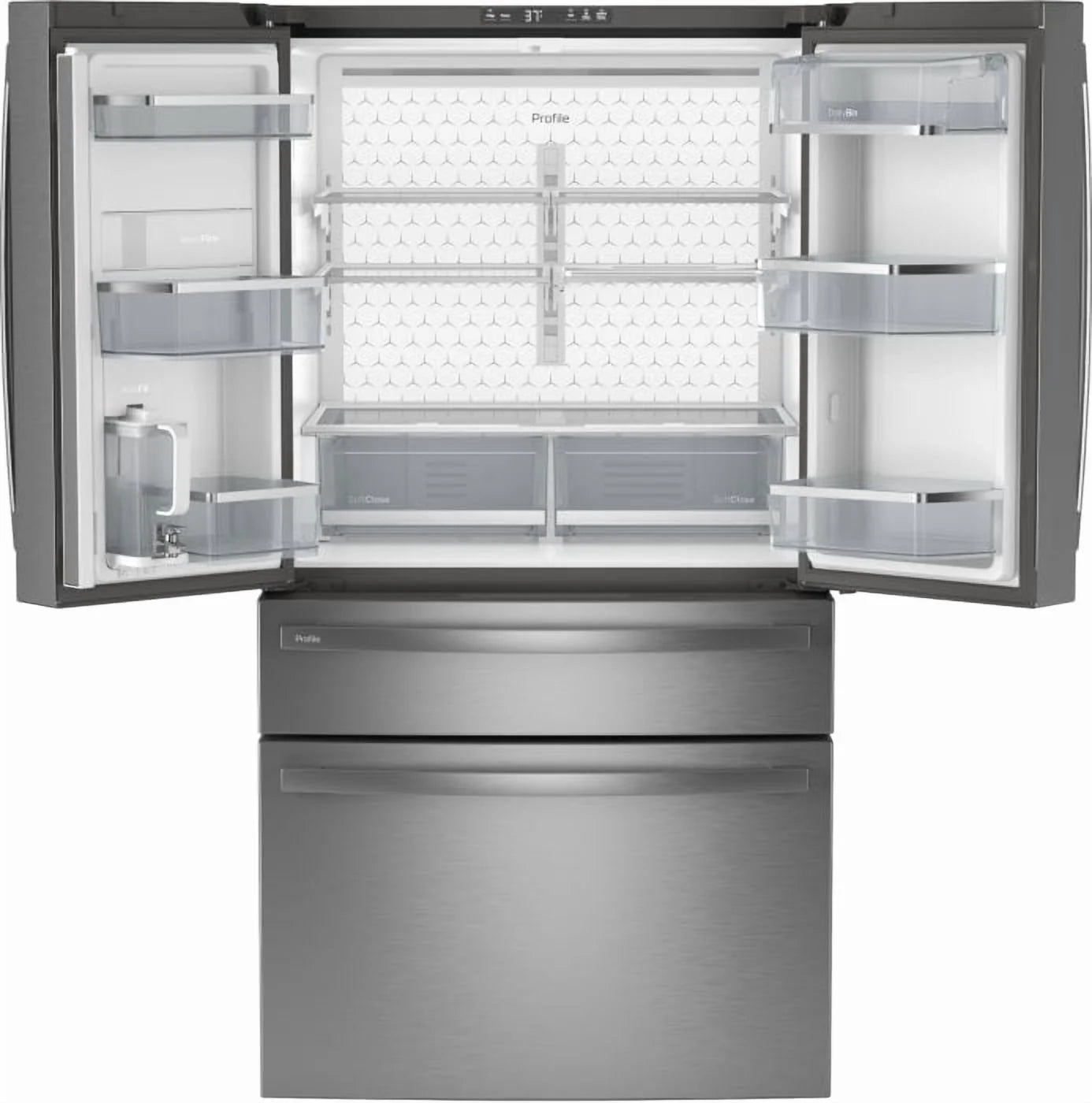 GE Profile PJE23BYWFS 36 Inch Counter-Depth Smart 4-Door French-Door Refrigerator with 23.2 cu. ft. Capacity Stainless Steel