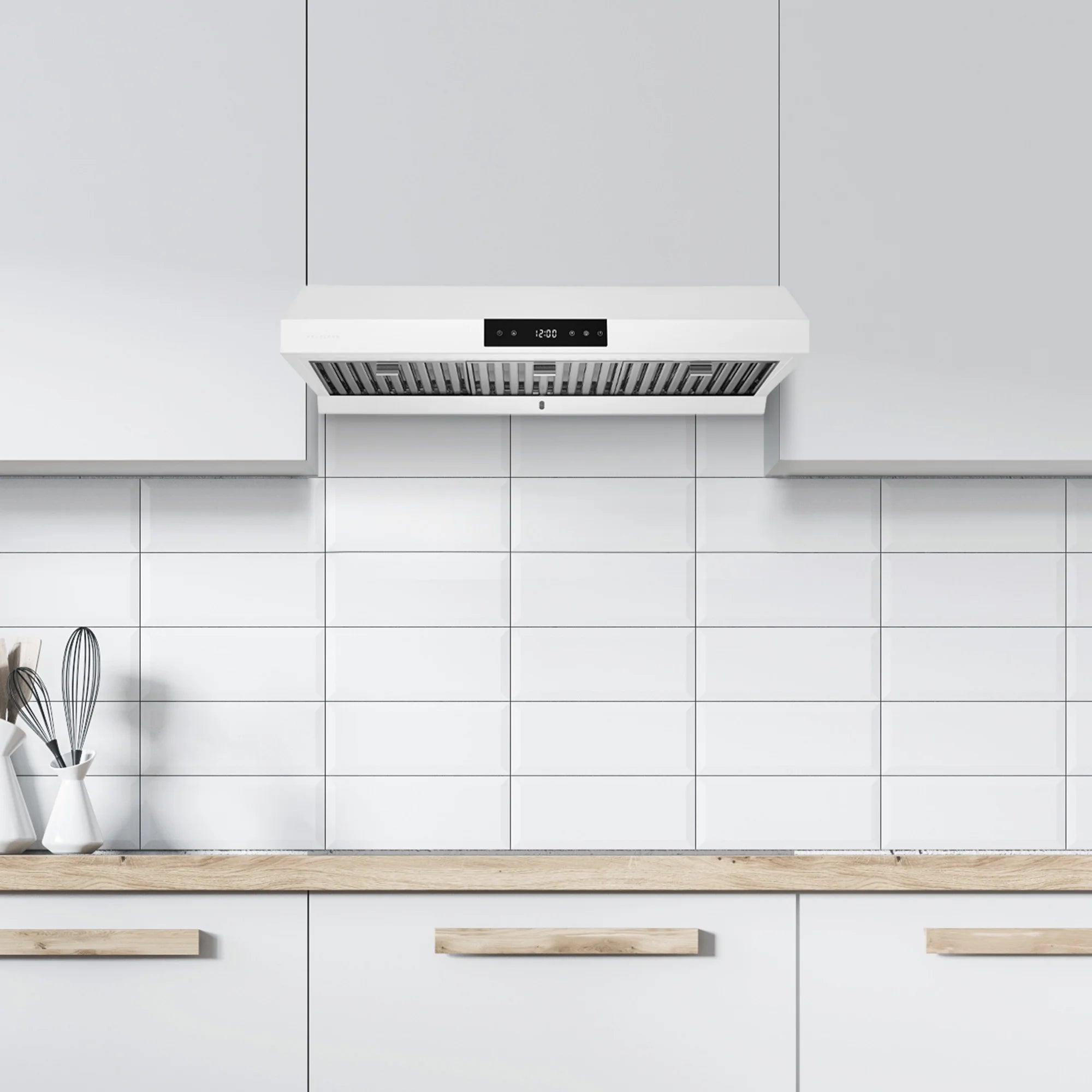 Hauslane | Chef Series 36" PS18 Under Cabinet Range Hood, Stainless Steel | Pro Performance | Contemporary Design, Touch Screen, Dishwasher Safe Baffle Filters, LED Lamps, 3-Way Venting