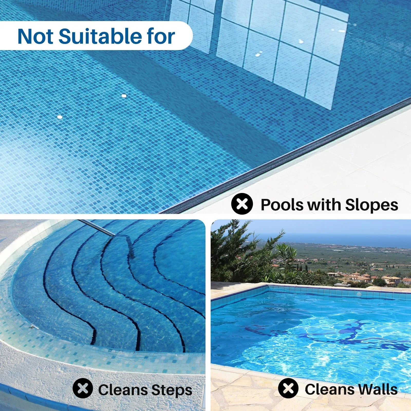 2025 Upgrade Cordless Robotic Pool Cleaner with 5000mah Big Battery, 120-Min Runime, Two Adjustable Path Planning Methods, Ideal Pool Vacuum Robot for Above-Ground Pool