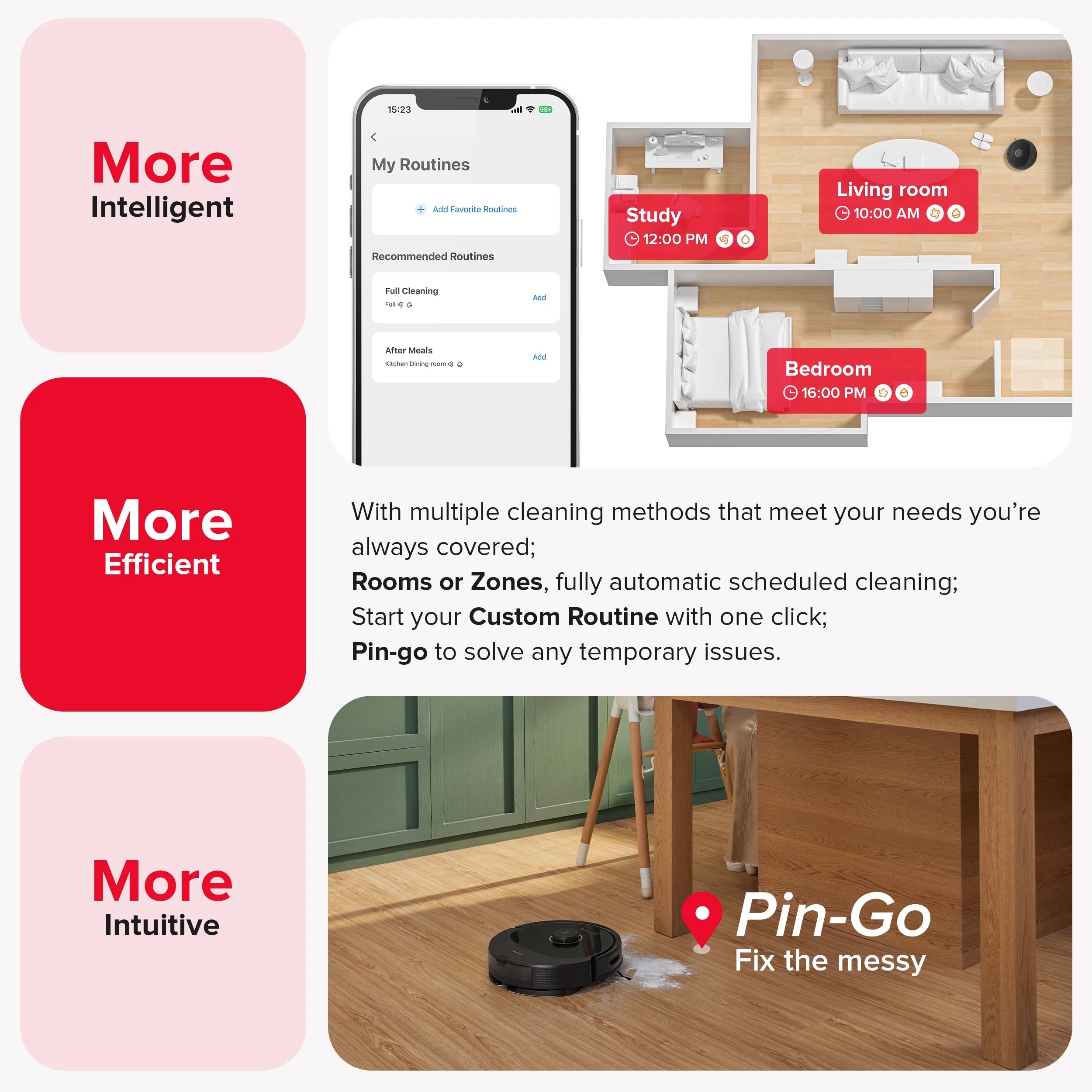 Roborock Q8 Max+ Robot Vacuum and Mop with Self-Emptying, Obstacle Avoidance, LiDAR Navigation, 5500Pa Suction Power, and App Control