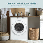 Simzlife 1.6 Cu. ft. Portable Clothes Dryer, Electric Compact Dryer Machine, 19.5 in W, 23.6 in H