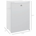 HOMCOM Upright Freezer, 3.0 Cubic Feet Compact Mini Freezer with Reversible Single Door and Adjustable Thermostat, Small freezer for Home, Dorm, Apartment, Home Office, White