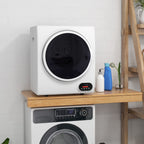 HOMCOM 1.5 cu Ft 120V Charcoal Gray Electric Dryer