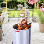 Hike Crew 14-Piece Outdoor Turkey Fryer Kit W/30Qt Boiler Pot, 10Qt Turkey Fryer Pot, Stand & More