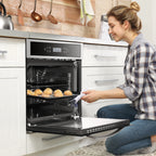 Aobosi 24 Inch Single Wall Oven, 2.5 Cu.ft Built-in Electric Wall Oven with 8 Cooking Functions in Stainless Steel