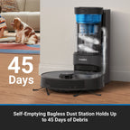 Eureka Self-Emptying Robot Vacuum with HEPA Filter, Smart Navigation & Voice Control, NERE10SW