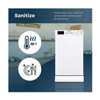 Equator 18"Dishwasher Europe ADA Builtin 10 Place Sani Delay 1/2 Load 51dB