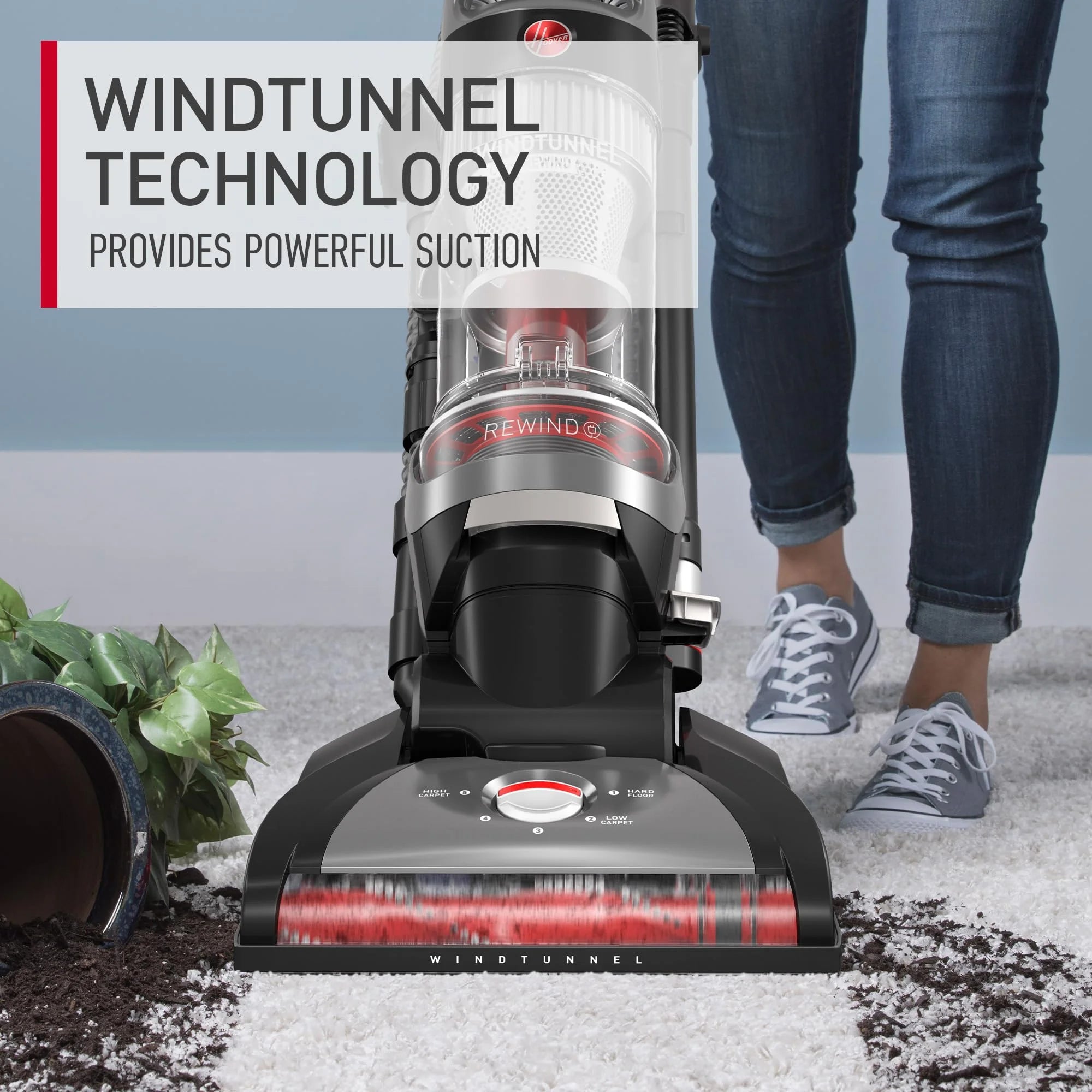 Pre-Owned Hoover WindTunnel Cord Rewind Pro Bagless Vacuum Cleaner