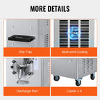 KFFKFF 20-25L/J Capacity Commercial Hard Farm Ice Cream Maker 1 Flavor Automatic Cleaning