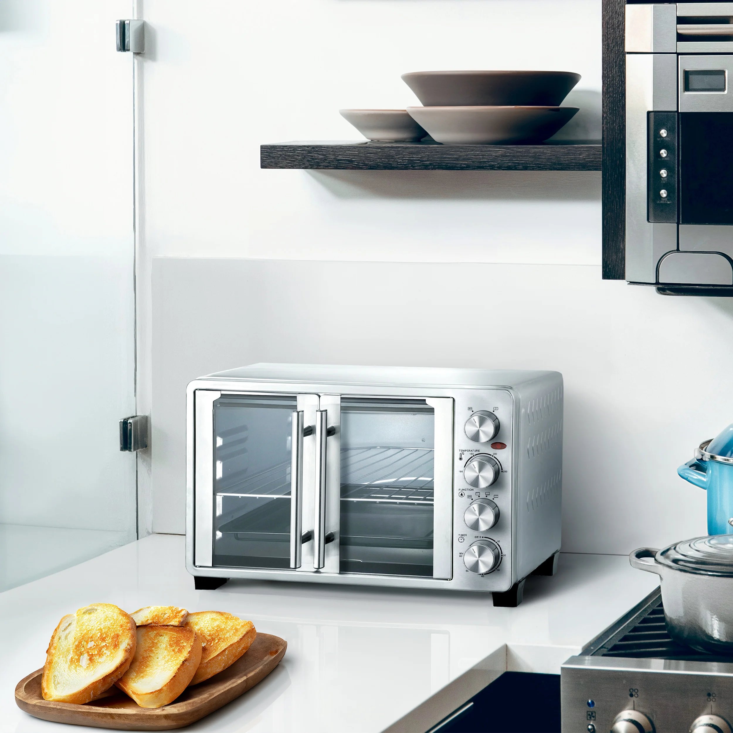 MegaChef 30 Quart French Door Multi-Function Electric Toaster Oven