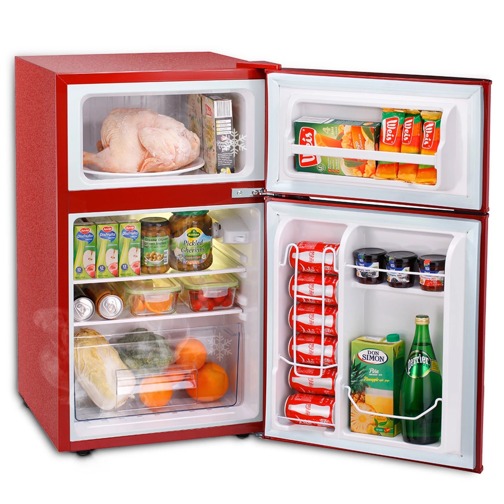 Moifoi 3.1 Cu. Ft. Two-Door Compact Refrigerator, Gray