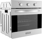 Empava 24" Single Wall Oven with 6 Cooking Functions and Mechanical Knobs Control in Stainless Steel, 24 Inch