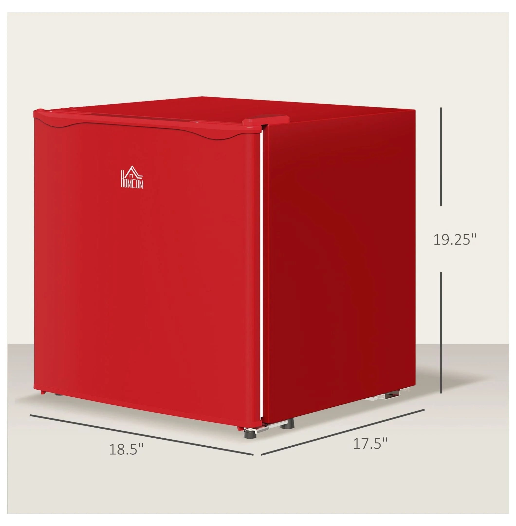 1.1 Cu.Ft Mini Freezer, Compact Upright Freezer - Red, Adjustable Temp, Removable Shelf - Ideal for Dorm, Office, RV & Apartments