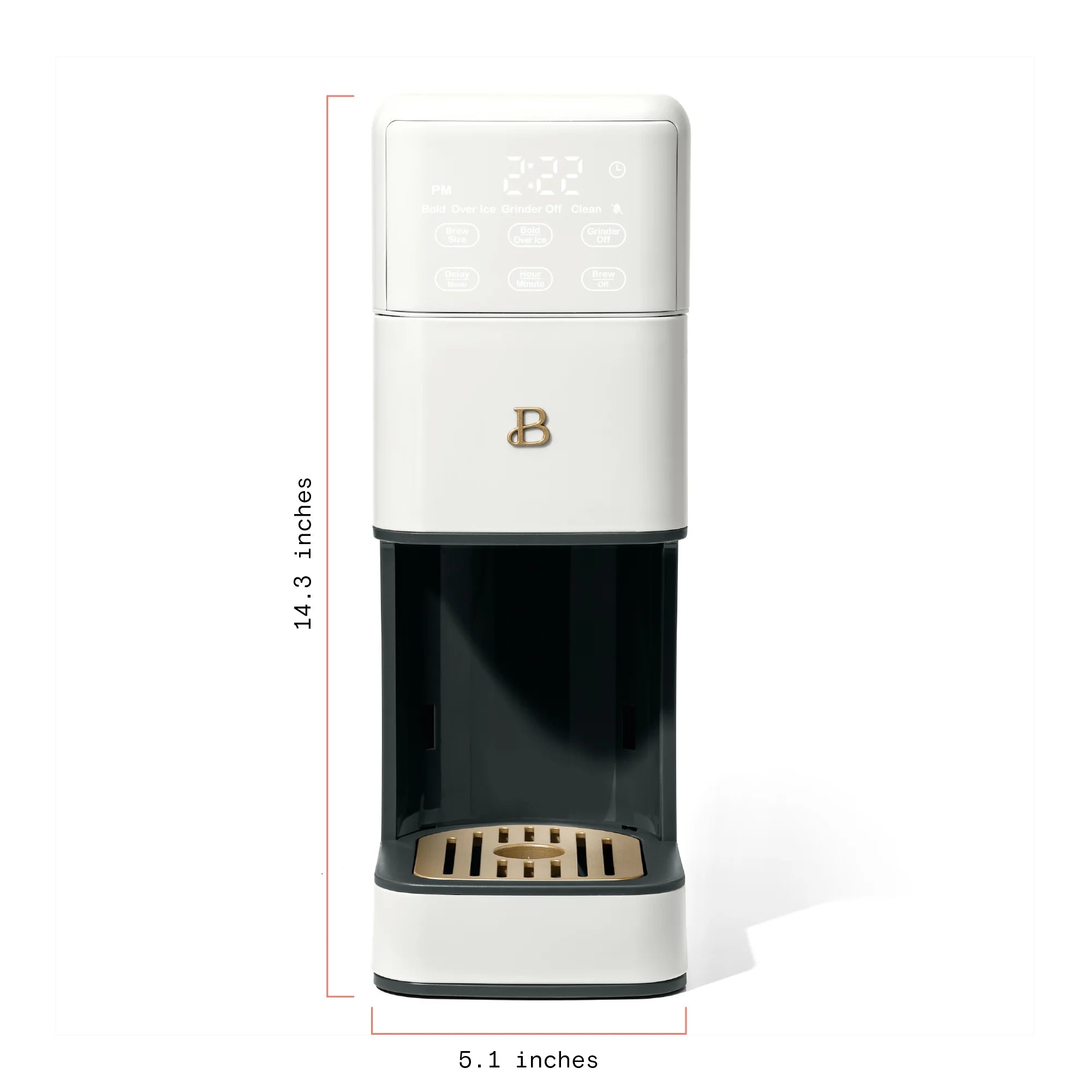 Beautiful Perfect Grind�?Programmable Single Serve Coffee Maker, White Icing by Drew Barrymore