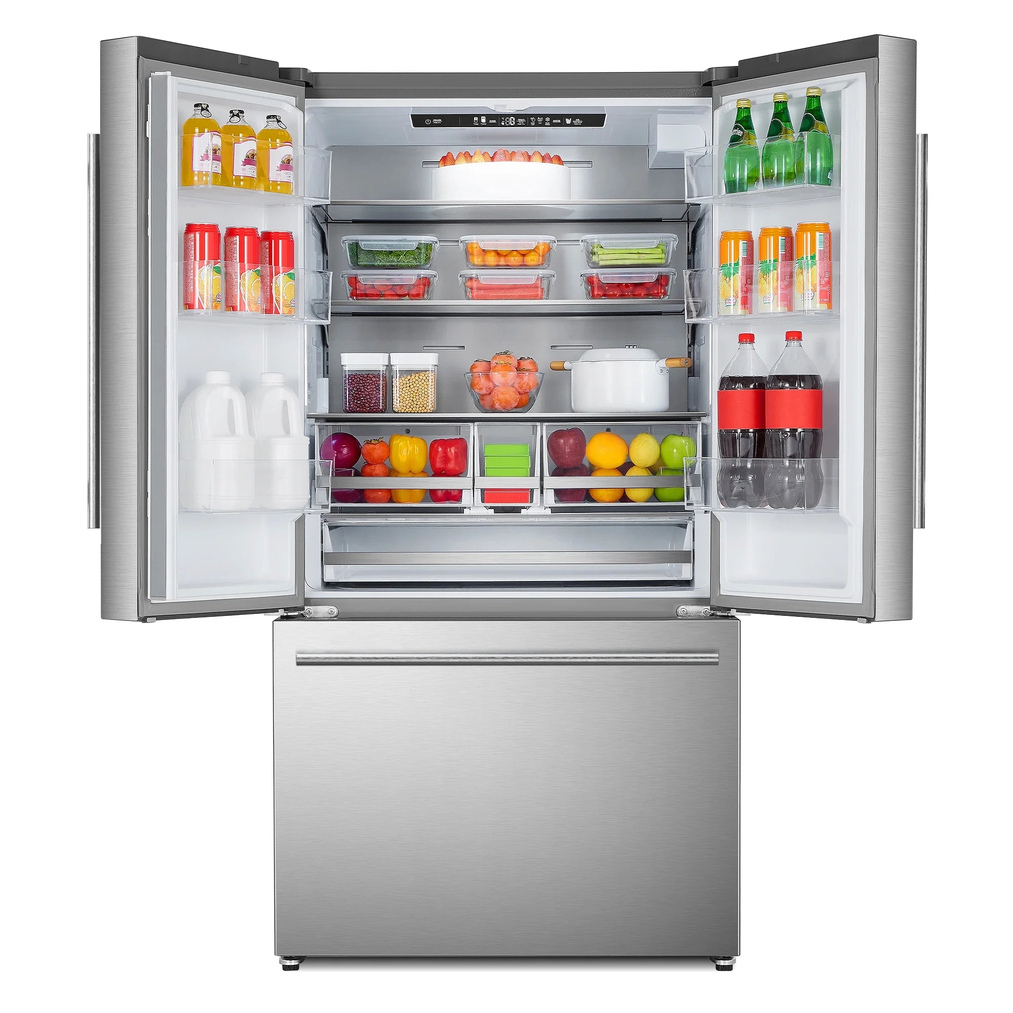 22.4 cu. ft. 3-Door French Door Refrigerator Water Dispenser in Stainless Steel