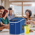 Costway Silver Portable Compact Electric Ice Maker Machine Mini Cube 26lb/Day