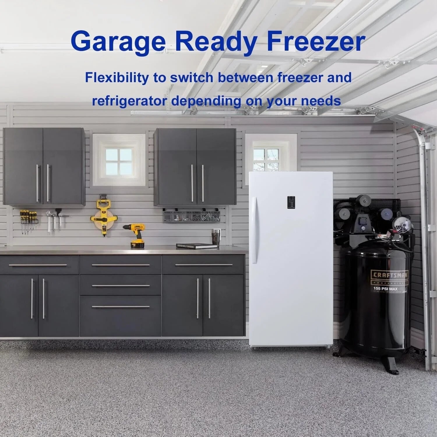 SMAD 13.8 Cu ft Dual Mode Digital Control Convertible Uprigh Freezer/Refrigerator